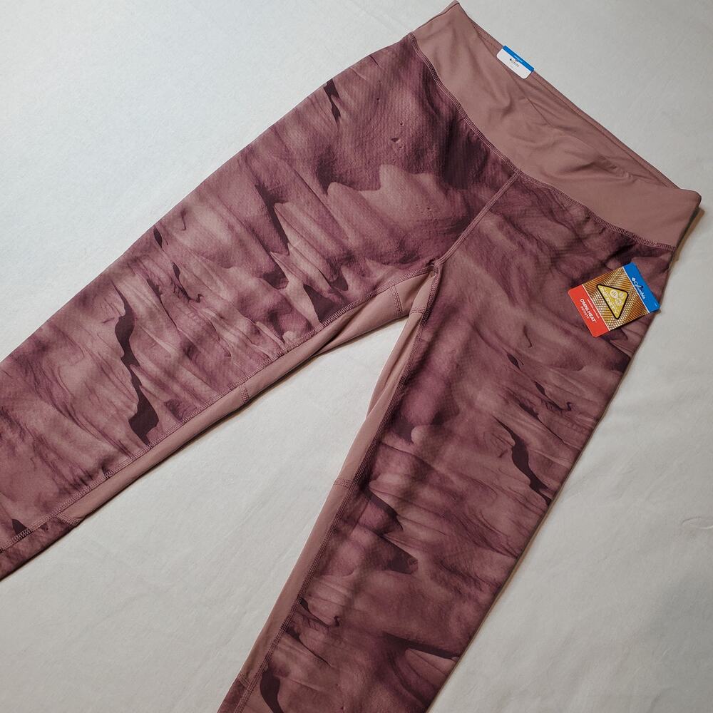 Columbia Women Size L NWT Omni-Heat Infinity Baselayer Tight Mauve 2012301609